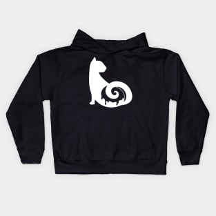 White CattBon Logo Kids Hoodie